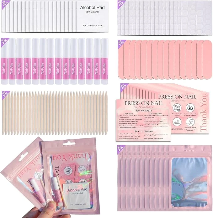 Dependable Disposable Nail Supplies Kits Professional Manicure Press On Nail Tool Kit Minimalist