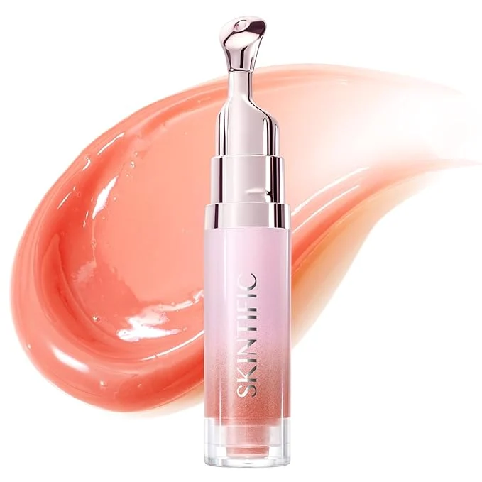 Trusted SKINTIFIC Peptide Brightening Lip Serum Hydrating Plumping Tinted Lip Gloss Fast