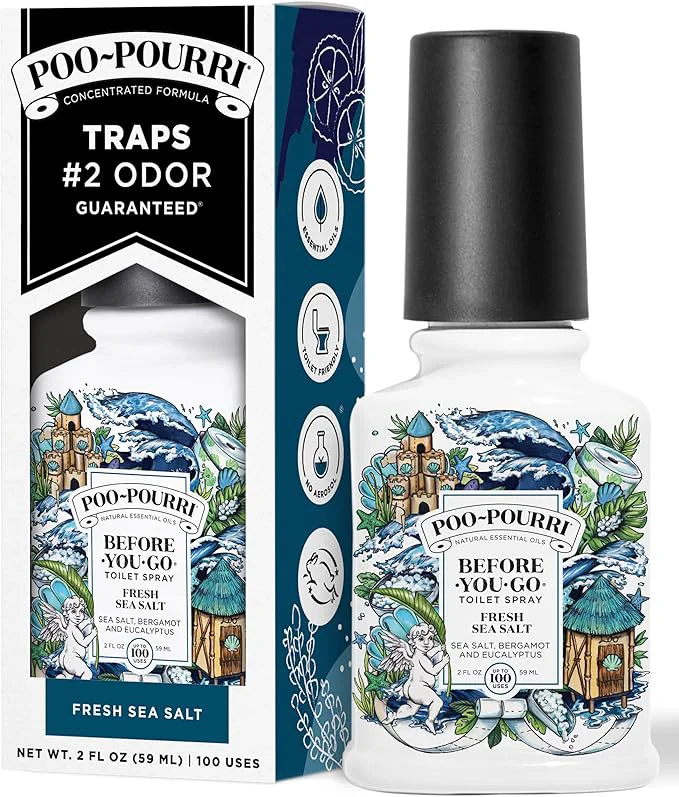 Excellent Poo-Pourri Before-You-Go Toilet Spray Fresh Sea Salt 2 Fl Oz Bathroom Odor Outstanding