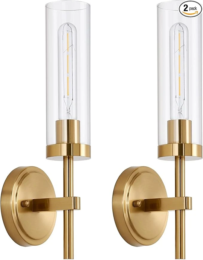 Carefully Designed Hardwired Gold Wall Sconces Set of 2 Modern Bathroom Sconces Wall Lighting Fine