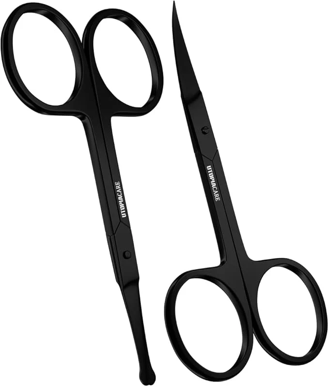 Pure Utopia Care Eyebrow Scissors Professional Stainless Steel Small Shears High-Performance