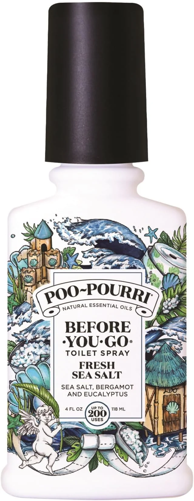 Versatile Poo-Pourri Before-You-Go Toilet Spray Fresh Sea Salt 4 Fl Oz Bathroom Odor Outstanding