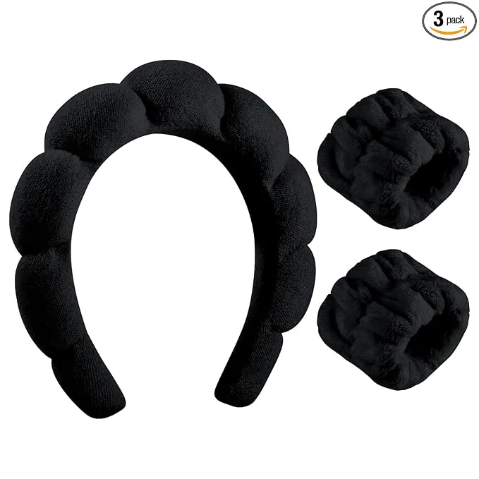 Modern WSICSE Spa Headband for Washing Face Skincare Headbands Puffy Padded Keep Hair Relaxed