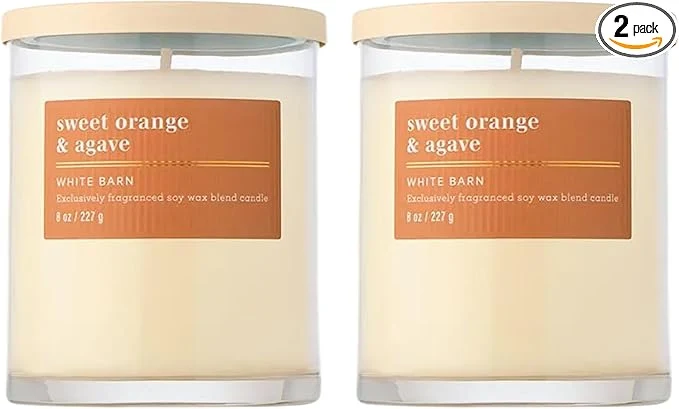 First-Class Bath Body Works Single Wick Candle Sweet Orange Agave Candle Long-Lasting Authentic