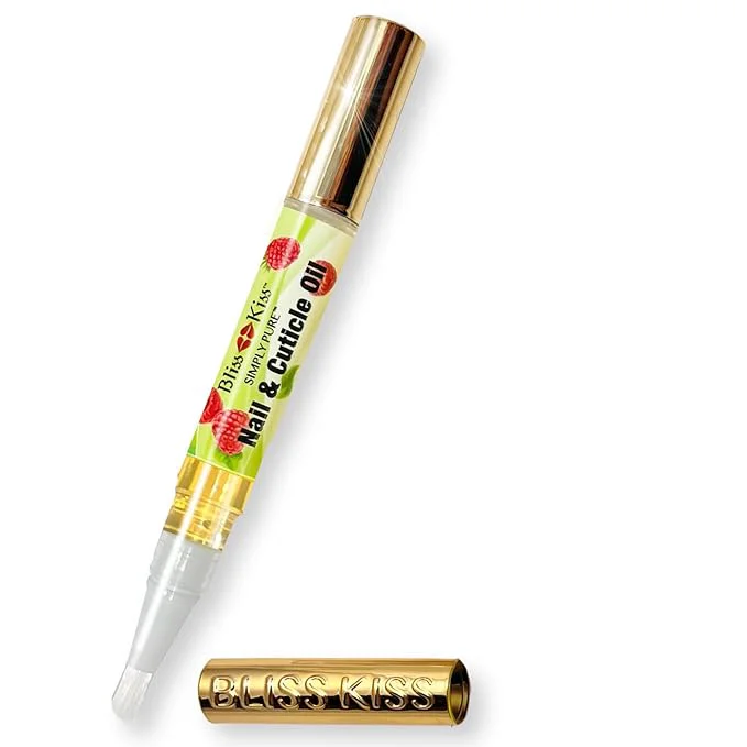 Effective Bliss Kiss 1 Juicy Raspberry Fragrance Nail Oil Cuticle Pen w Vitamin E Trendy