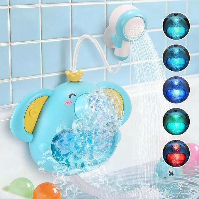 Practical Bath Toys Light Up Elephant Baby Bubble Bath Toys 2 in 1Bath Bubble Machine World-Class