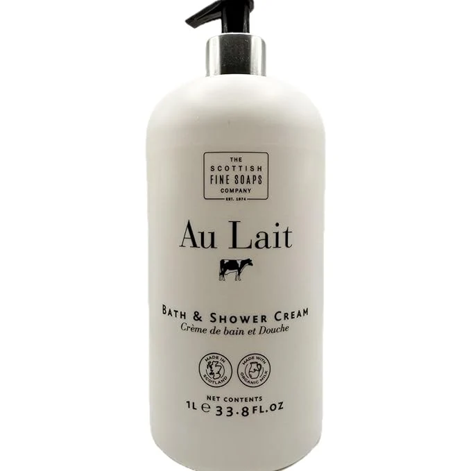 Effective Scottish Fine Soaps The Au Lait Bath Shower Cream 33.8 fl oz Green