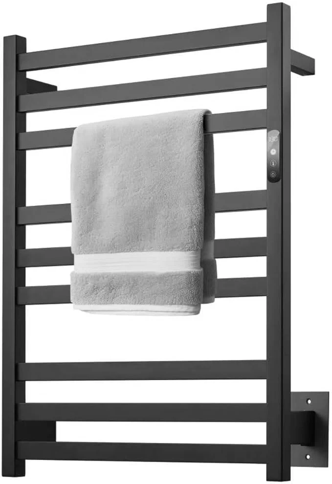 Specialty 9-Bar Towel Warmer Wall-Mounted Electric Heated Rack Soft