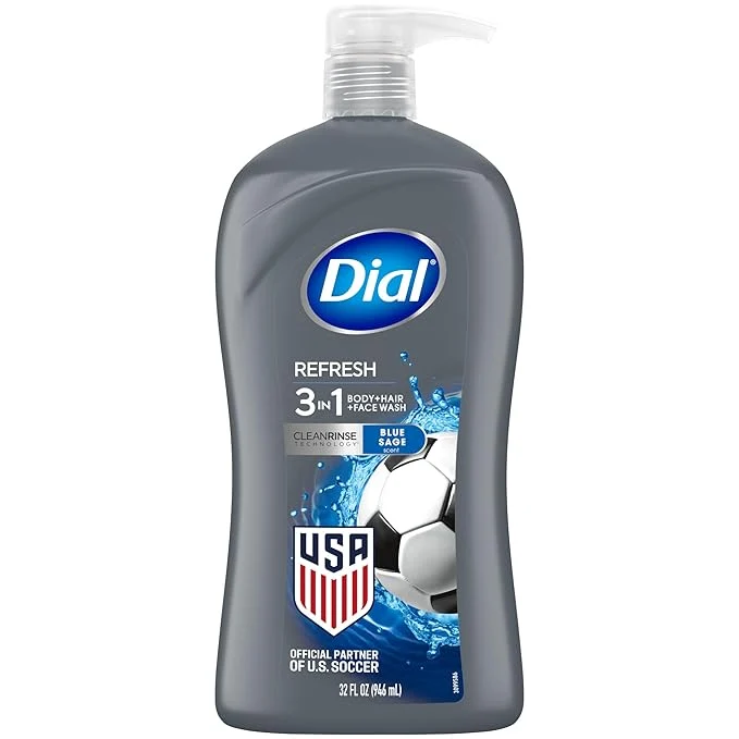 User-Friendly Dial Men 3in1 Body Hair and Face Wash Hydro Fresh 32 fl oz Effective