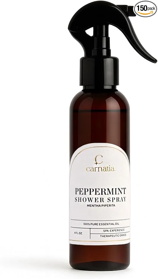 High-End Carnatia Peppermint Shower Spray – Aromatherapy Essential Oil Mist Premium Material