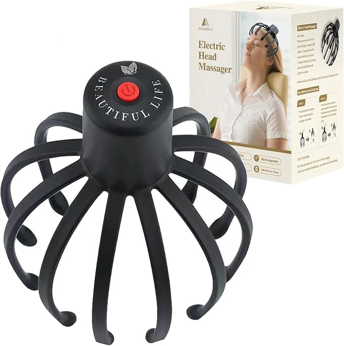 Comfortable Electric Scalp Massager with 3 Modes Head Massager Scalp 360 Degree Head High-Grade