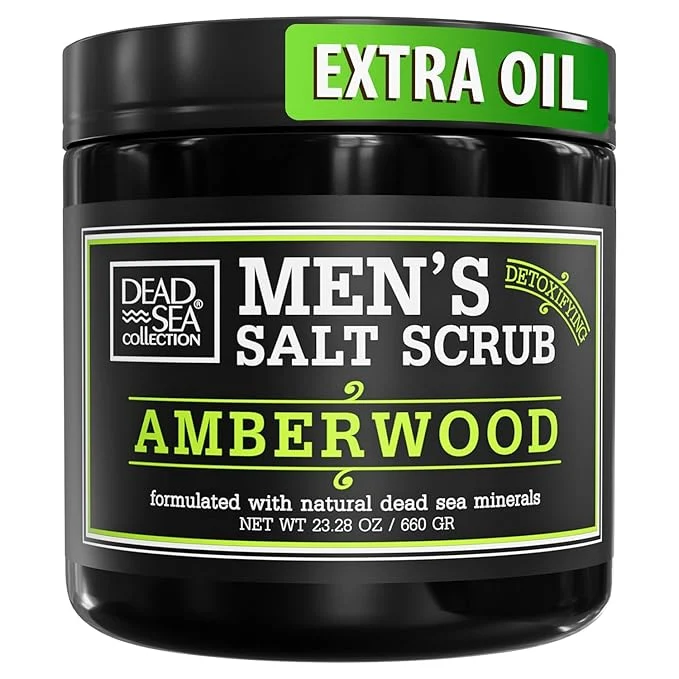 Smart Salt Body Scrub Amberwood For Men – Moisturizes Exfoliates Nourishes Skin – Advanced