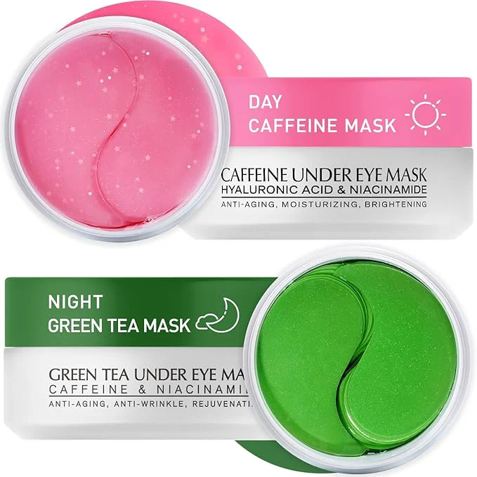 Exclusive Under Eye Patches for Puffiness Kit 120 Pcs Green Tea Caffeine Eye Mask for Long-Lasting