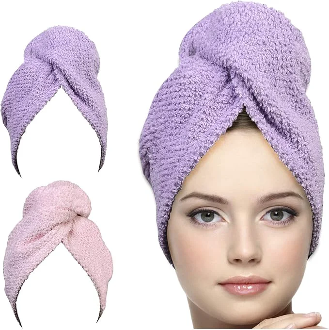 Smart KEEPOZ Hair Towel Wrap Quick Dry Cotton Super Absorbent Turban Head Wrap Elite