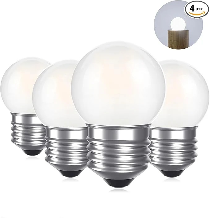 Safe G40 1.5w Dim Led Bulb Equivalent 15 Watt Light Bulbs Standard E26 Base Frosted Casual
