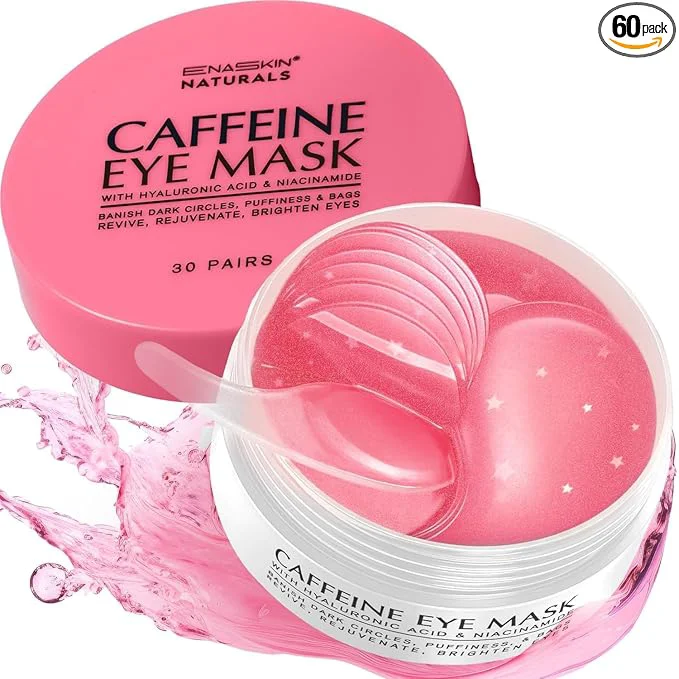 Comfortable Under Eye Patches for Puffiness and Dark Circles Caffeine Gel Masks for Solid