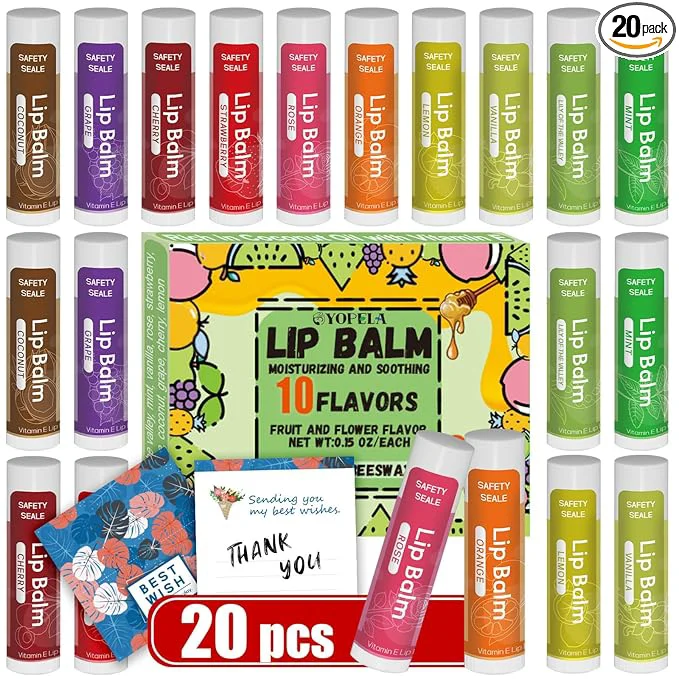 Quality 20 Pack Natural Lip Balm Bulk Secure