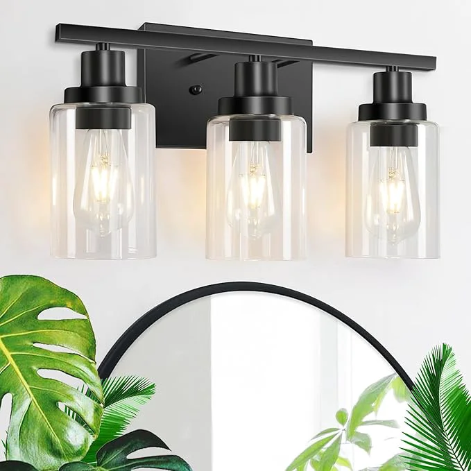Artisan 3-Light Vanity Light Matte Black Bathroom Lighting Fixtures Over Mirror Official