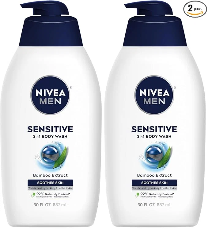 Traditional Nivea Men Sensitive Body Wash for Sensitive Skin Environmentally Friendly