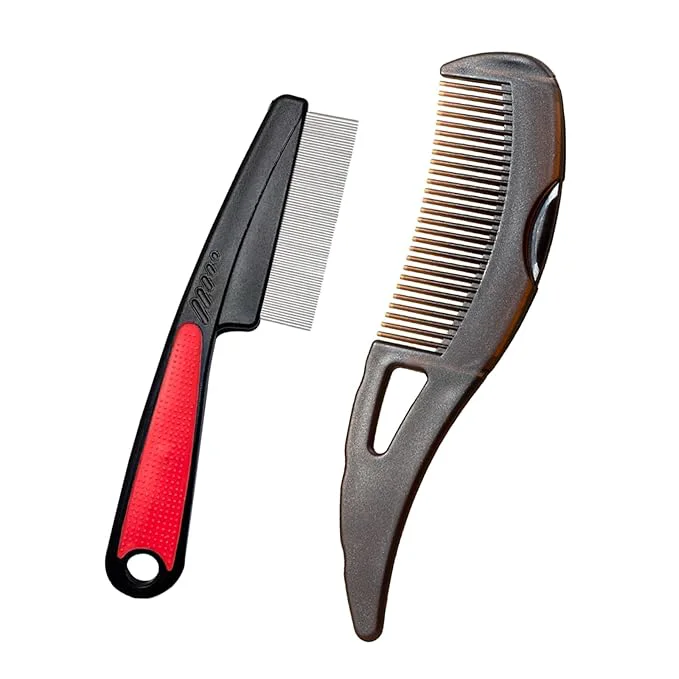 Refined Dandruff Comb Wide Tooth Stainless Steel Fine Tooth Lice Psoriasis Scalp Detox Exceptional