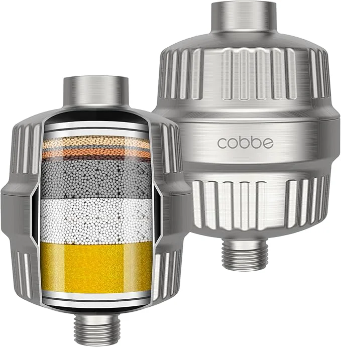 Premium Cobbe HD HEAVY DUTY High Output Shower Filter 2 Pack – 99 REMOVAL Shower Head Selected