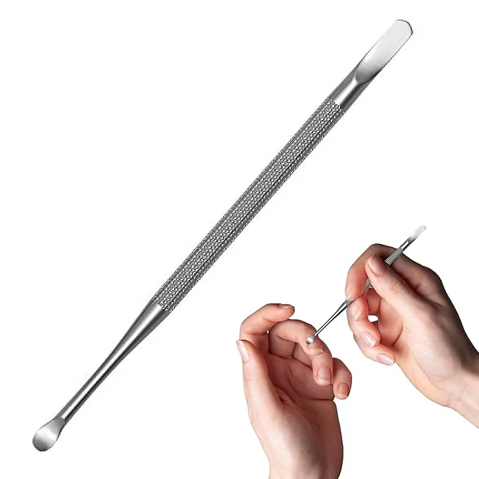 Traditional Stainless Steel Nail Cuticle Pusher Clean