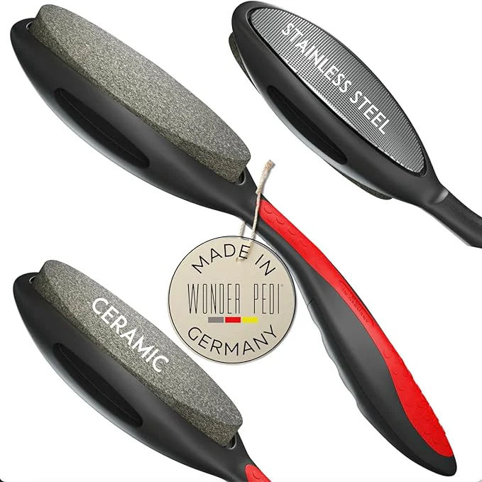 Secure Made in Germany Ceramic Stone and Stainless Steel Foot File Double Sided Certified