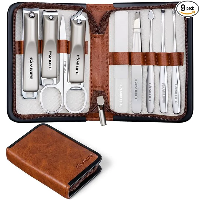 Premium Material FAMILIFE Nail Care Kit 9-in-1 Professional High-Quality