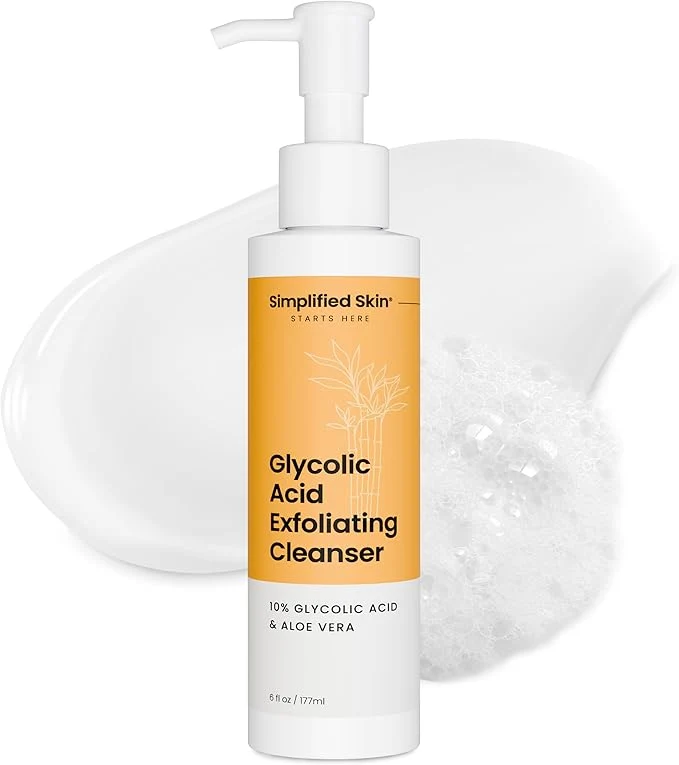 Organic Simplified Skin Glycolic Acid Face Wash Eco-Friendly