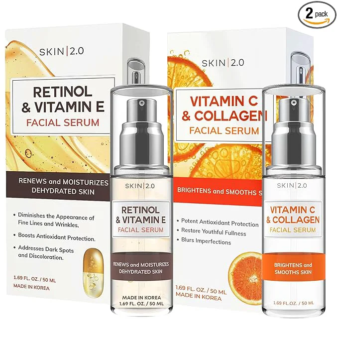 Solid Skin 2.0 Retinol Vitamin E Collagen Vitamin C Serum Enhanced