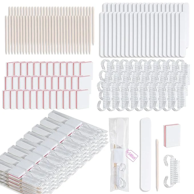 Safe 50 Sets Disposable Manicure Kit Basics 4 Piece Nail Kit World-Class