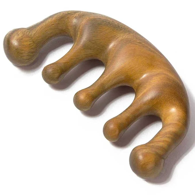Durable Wooden Massage Comb Wooden Scalp Massager Scalp Gua Sha Lightweight