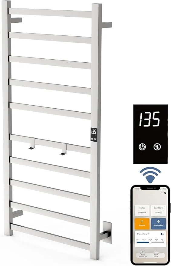 Superior Topdattion Smart Wireless Electric Towel Warmer Blade Thin 10 Bar Design Relaxed