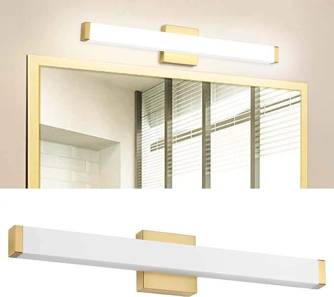 Fine LED Bathroom Vanity Light fixtures 24in Metal Brass 14W 4000K Natural White Advanced