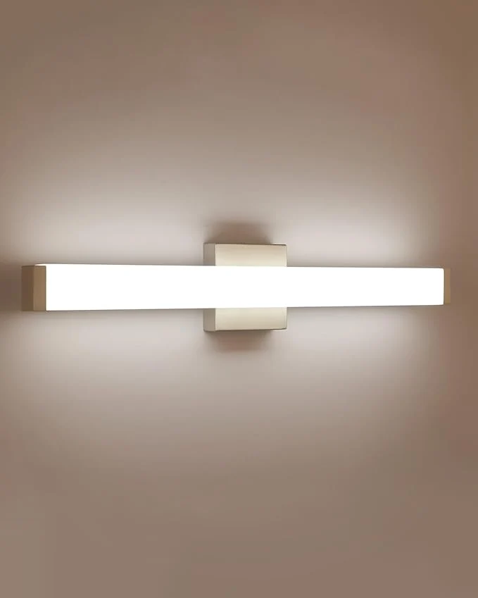 Soft LED Bathroom Vanity Light Fixtures 24 in Brushed Nickel 14W 4000K Natural Organic