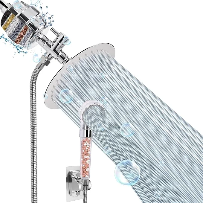Secure HarJue Filter Shower Head High Pressure 8 Inch Rainfull Original