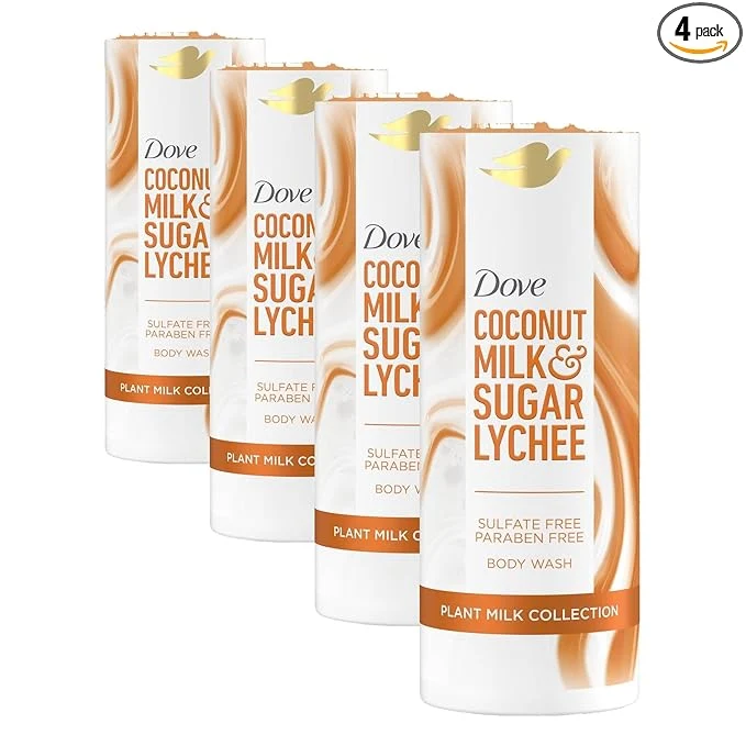 Environmentally Friendly Dove Plant Milk Cleansing Body Wash Coconut Lychee High-Grade