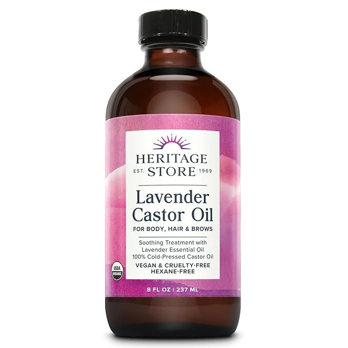 Environmentally Friendly HERITAGE STORE Lavender Castor Oil Organic Soft