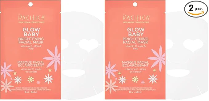 Advanced Pacifica Beauty Glow Baby Brightening Face Mask Sheet Mask Vitamin C High-Performance
