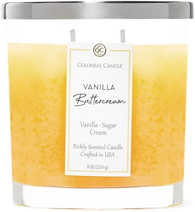 Convenient Colonial Candle Vanilla Buttercream Scented Candle Jar Highly Fragranced Top-Quality