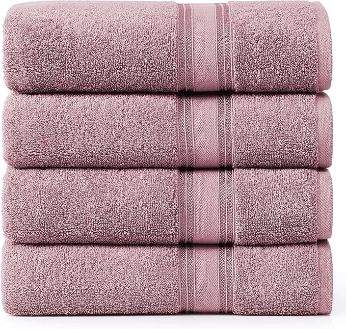 Effective Lane Linen Cotton Bath Sheets 4 Pack High-Performance