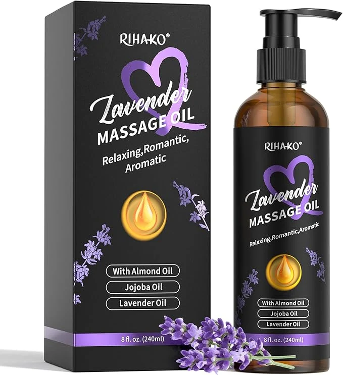 High-Quality Lavender Sensual Massage Oil for Couples–Relaxing Body Massage Oil for Date Solid