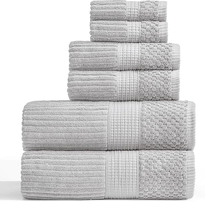Sophisticated Springtree Home Cotton Towel Set 6 Piece Set Super Soft Absorbent Green