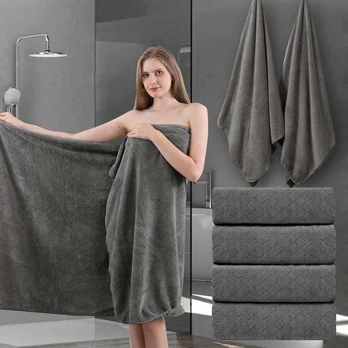 Next-Generation Ycosy Extra Large Bath Towels Set 35×70 Inches Breathable