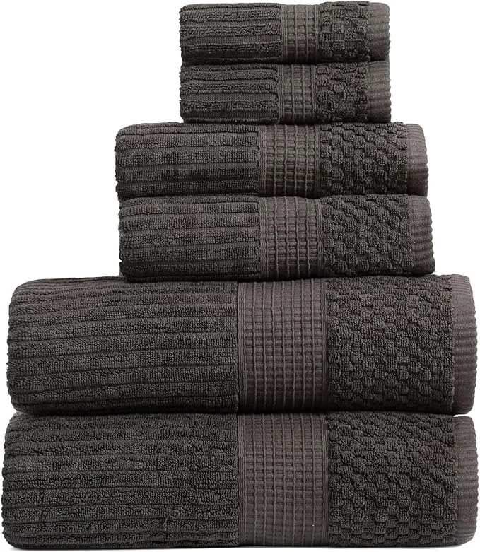 Top-Quality Springtree Home Cotton Bath Towel Set 6 Piece Set Absorbent Exclusive