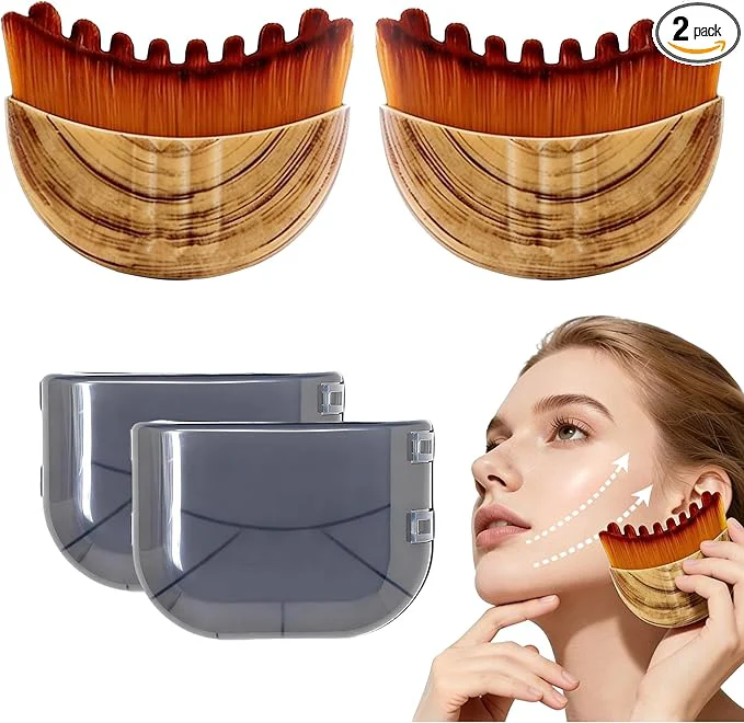 Stylish Lymphatic Contour Face Brush Super Soft Manual Lymphatic Drainage Massager Innovative