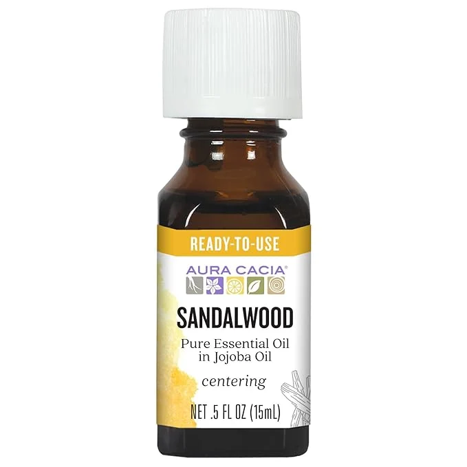 Smart Aura Cacia Ready-to-Use Sandalwood Essential Oil in Jojoba Oil 0.5 Fl Oz Clean