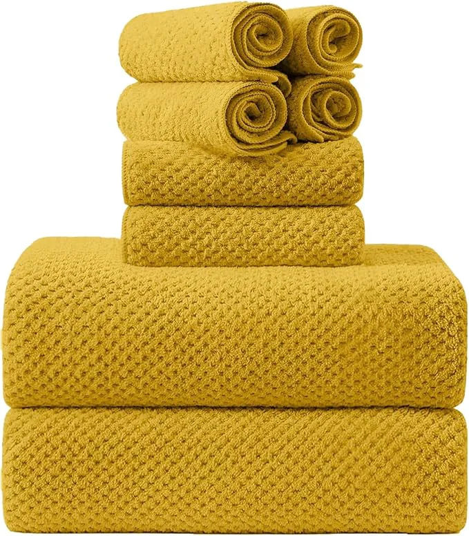 Luxury 8-Piece Bath Towel Set 2 Extra Large Bath Towel Sheets 2 Hand Towels and 4 Responsible