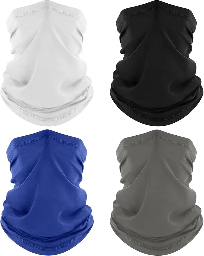 Lightweight ROXUN 4 Pack Neck Gaiter Cooling Breathable Face Mask UV Protection Scarf Innovative