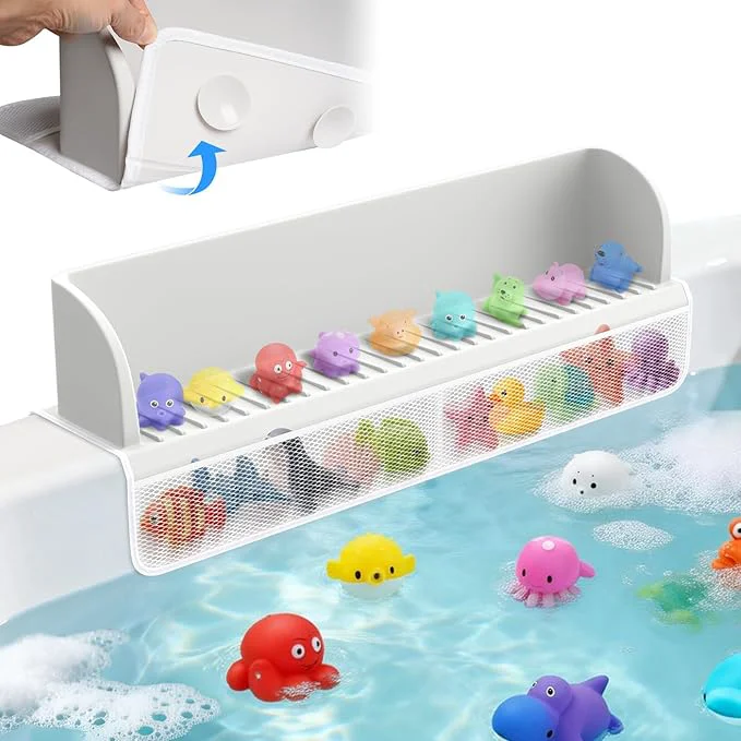 Consistent Splash Guard for Bathtub Kids Toy Tray Caddy Holder Storage Bath Toy Storage Optimized
